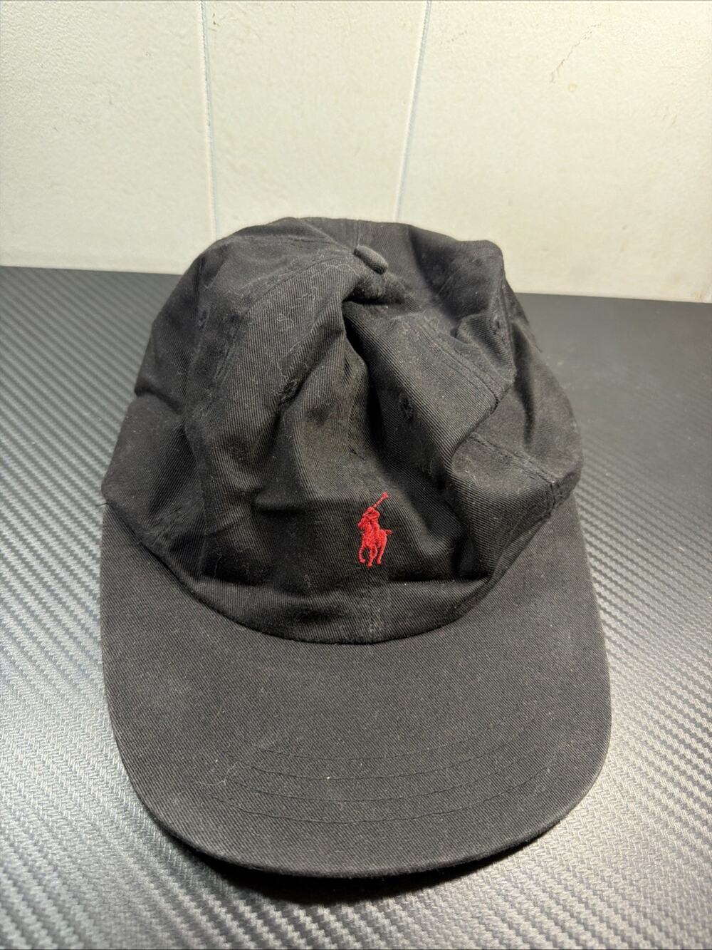 Vintage Polo Ralph Lauren Hat Cap Black One Size R2